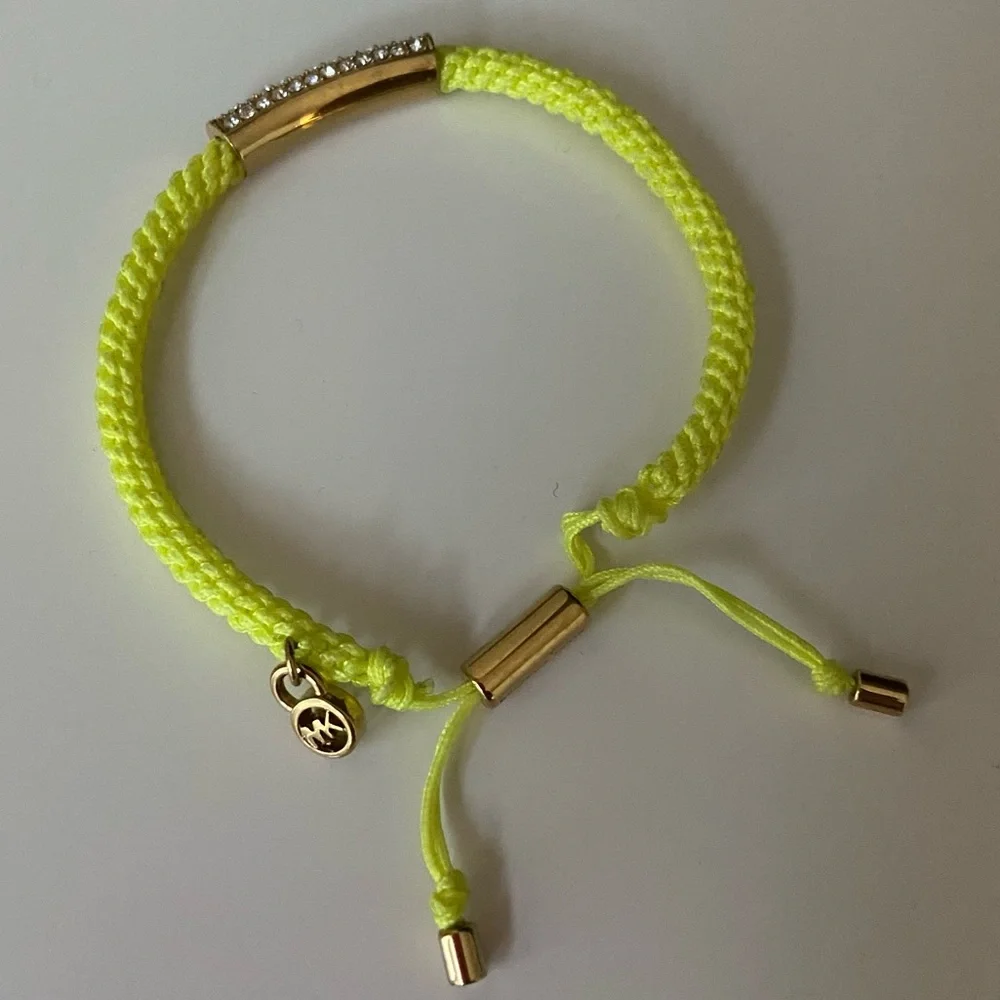 Michael Kors Yellow Macrame Pave Bracelet